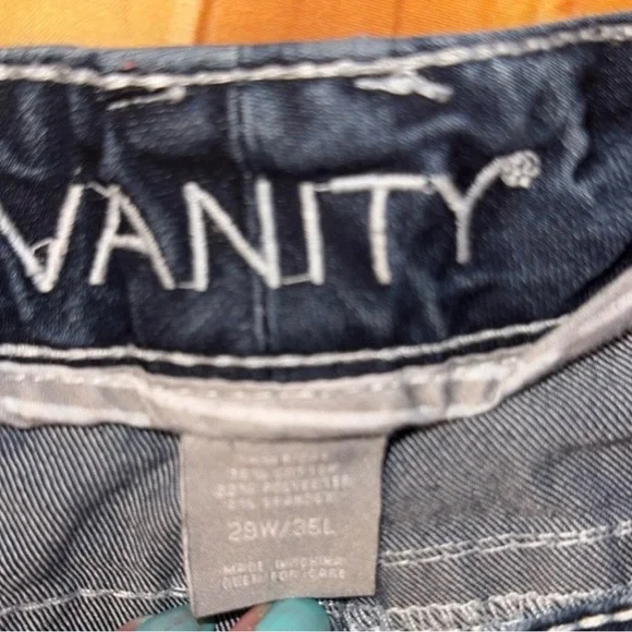 Vanity Women’s Dark Blue Jeans with Contrast Stitch - Picture 4 of 4